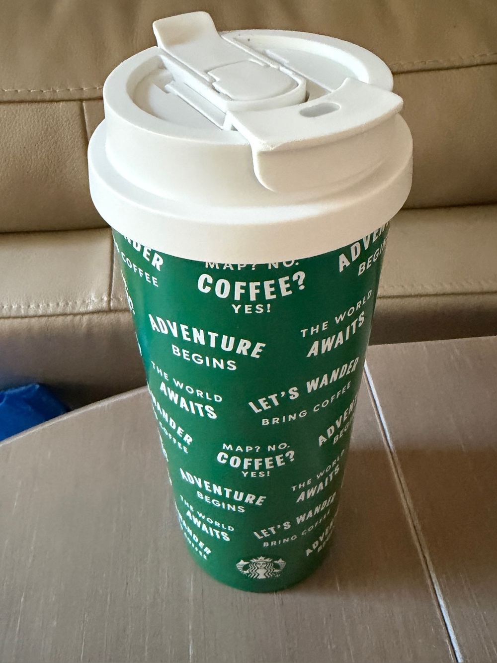Starbucks Adventure Travel Tumbler 20oz Green Stainless Steel Coffee Cup 2026